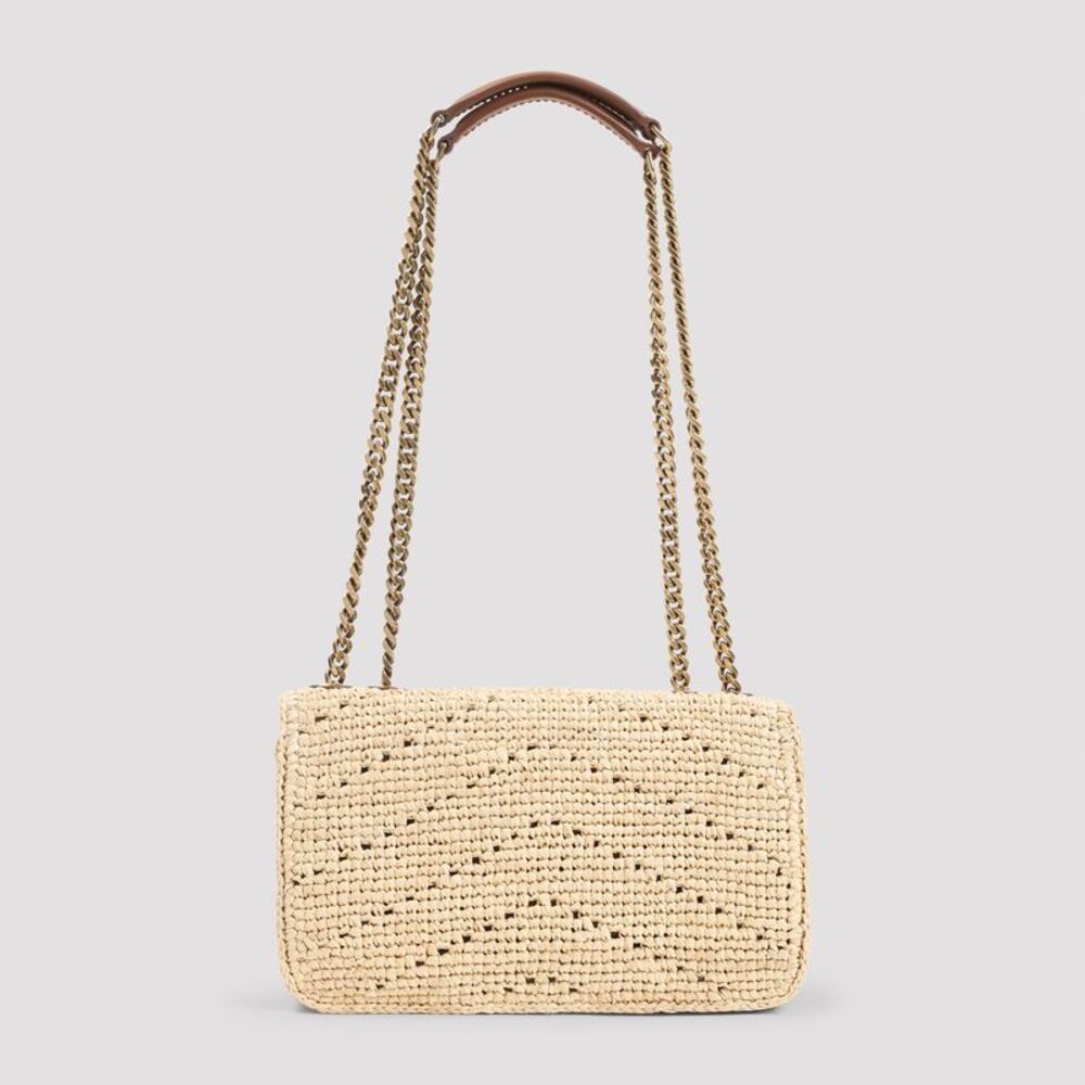 Saint Laurent Crochet Raffia Chain Bag Women - Picture 2 of 3
